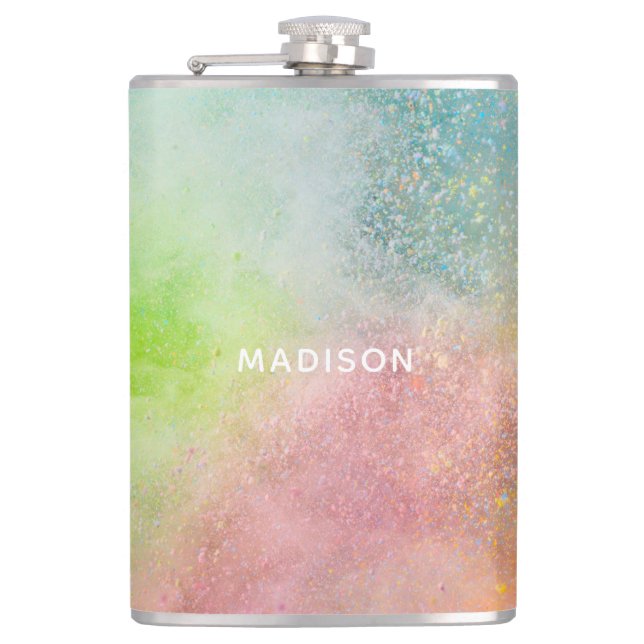 Custom name Color Explosion Flask (Front)