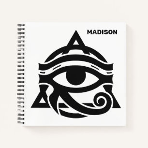 Custom Name & Color Eye of Horus Notebook