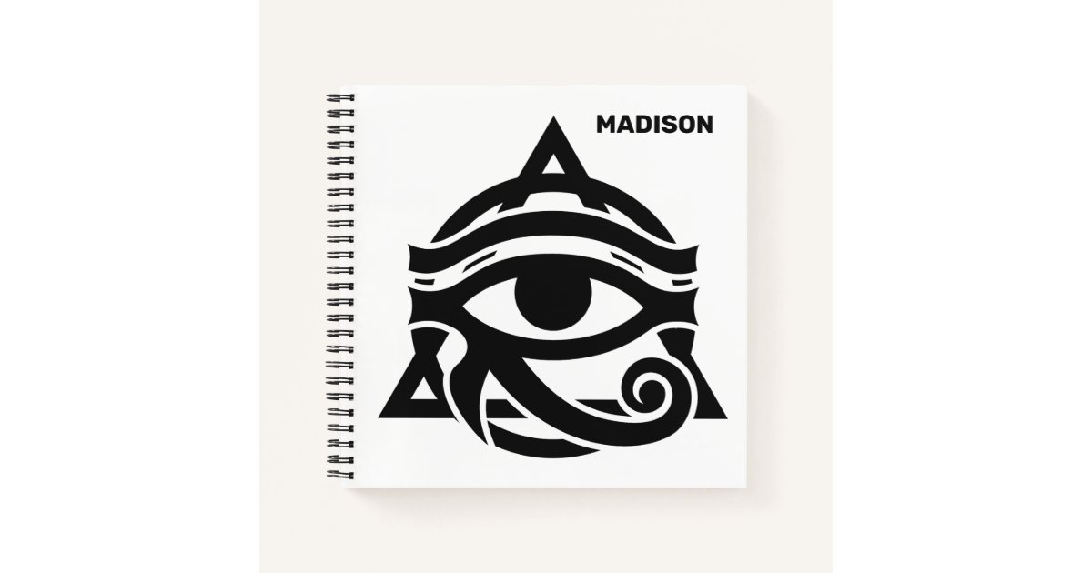 Custom Name Color Eye Of Horus Notebook Zazzle custom-name-color-eye-of-horus-notebook-zazzle