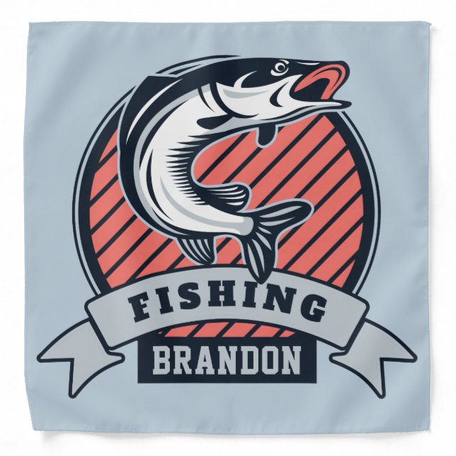 Custom name & color Fisher Bandana (Front)