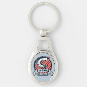 Custom name & color Fisher keychain