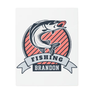 Custom name & color Fisher metal wall art