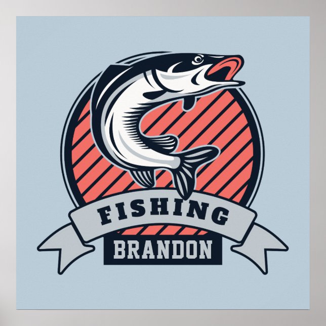 Custom name & color Fisher poster (Front)