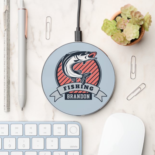 Custom name & color Fisher Wireless Charger (Desk)
