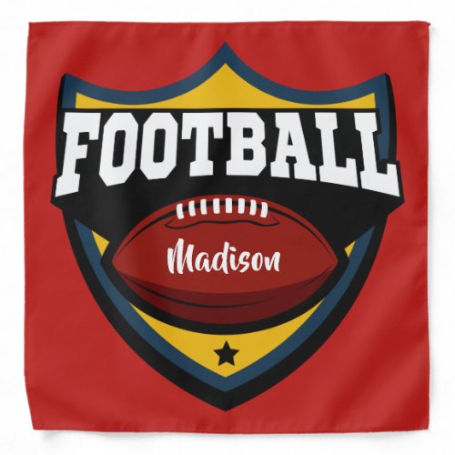 Custom name  color Football Logo bandana