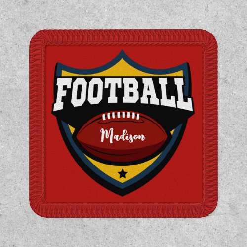 Custom name  color Football Logo Patch