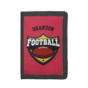 Custom name & color Football Logo wallets