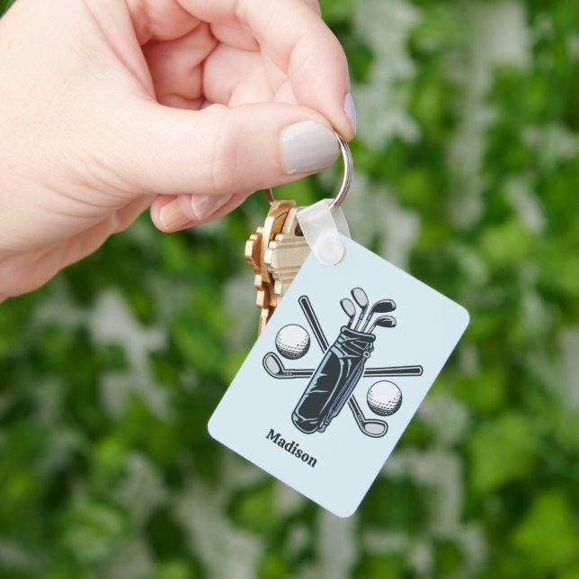 Custom Name & Color Golf Keychain (Hand)
