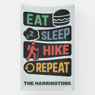 Custom Name & Color Hiking Banner