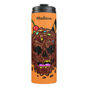Custom name & color Ice Cream Skull tumbler
