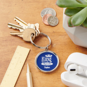 Custom Name & Color King of Karaoke Keychain