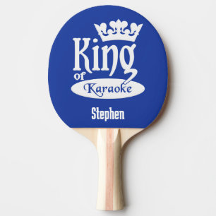 Custom Name & Color King of Karaoke Ping Pong Paddle