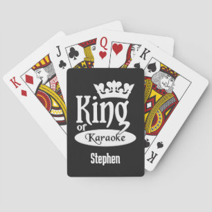 Custom Name & Color King of Karaoke Poker Cards