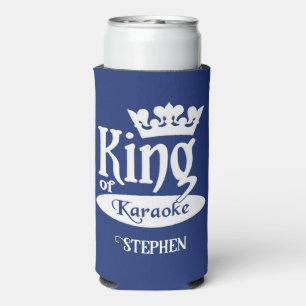 Custom Name & Color King of Karaoke Seltzer Can Cooler