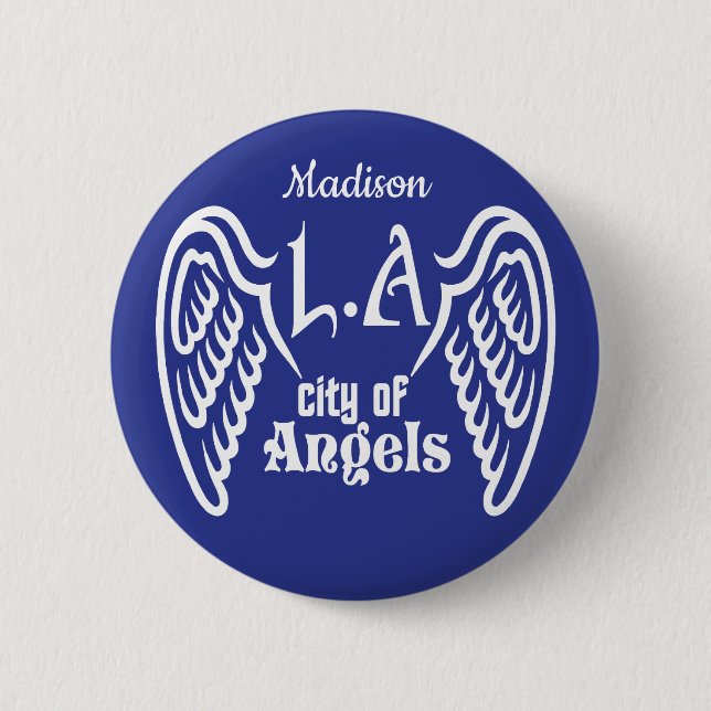 Custom name & color L.A. Wings button (Front)
