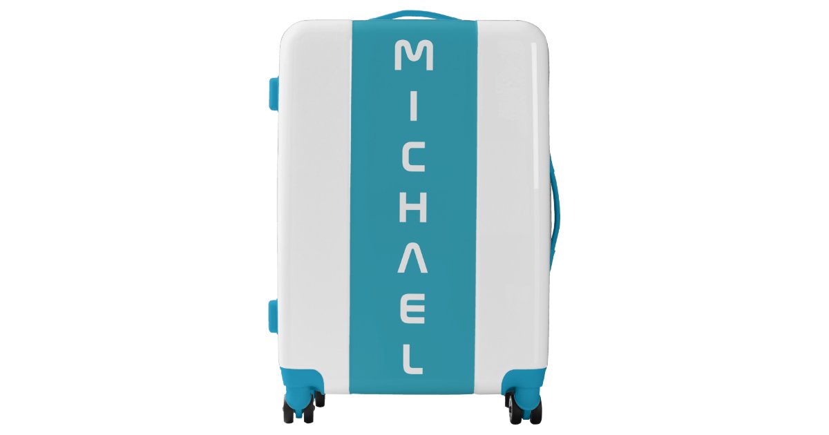 Fully Editable Colors Baseball Jersey Stripes Name Luggage, Zazzle