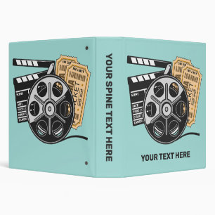 Custom Name & Color Movie 3 Ring Binder