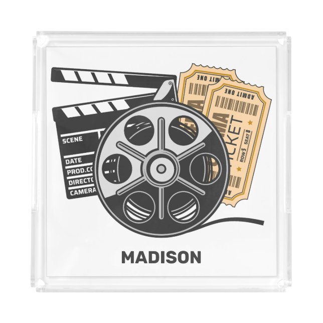 Custom Name & Color Movie Acrylic Tray (Front)