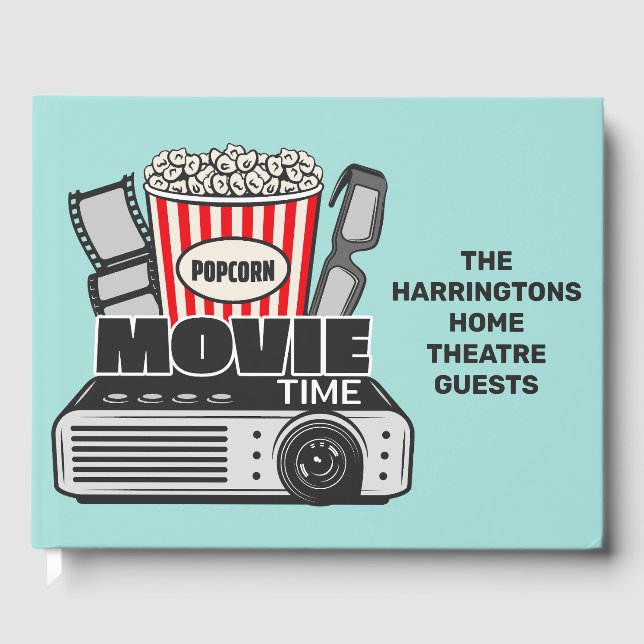 Custom Name & Color Movie Guest Book (Front)