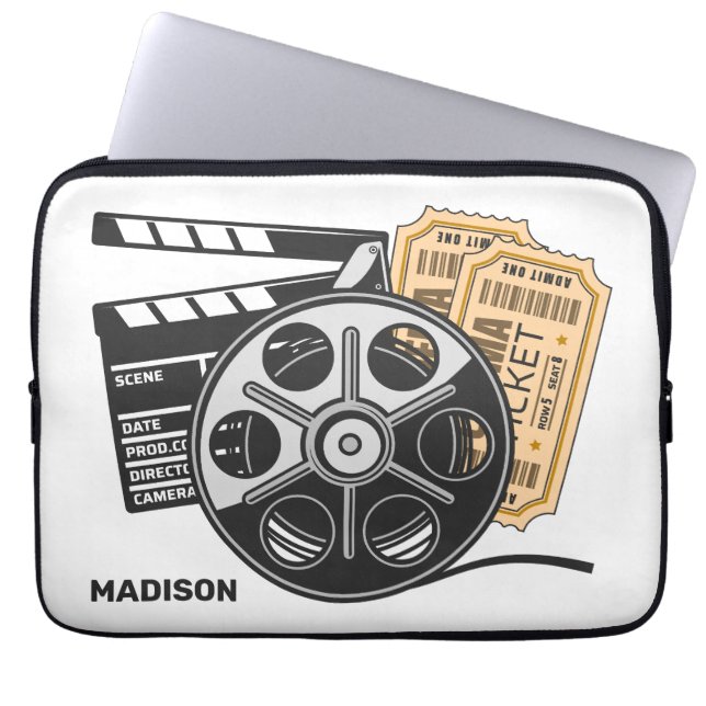 Custom Name & Color Movie Laptop Sleeve (Front)