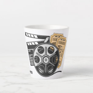 Custom Name & Color Movie Latte Mug
