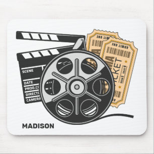 Custom Name & Color Movie Mouse Pad