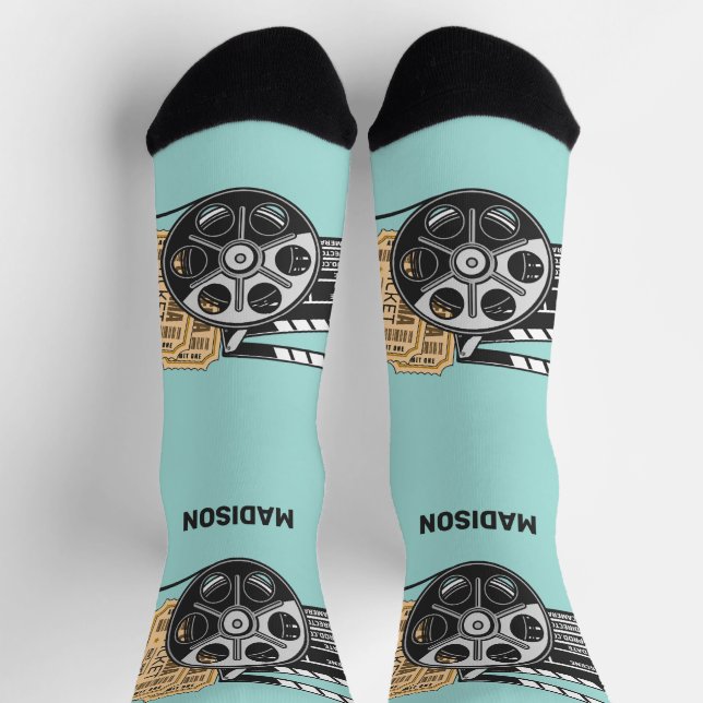 Custom Name & Color Movie Socks (Top)