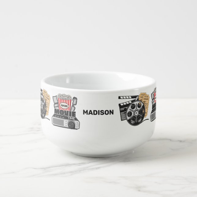 Custom Name & Color Movie Soup Mug (Front)