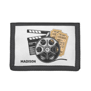 Custom Name & Color Movie Trifold Wallet