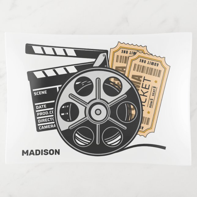 Custom Name & Color Movie Trinket Tray (Front)