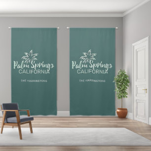 Custom Name & Color Palm Springs California Blackout Curtains