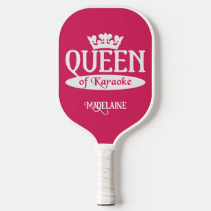 Custom Name & Color Queen of Karaoke Pickleball Paddle