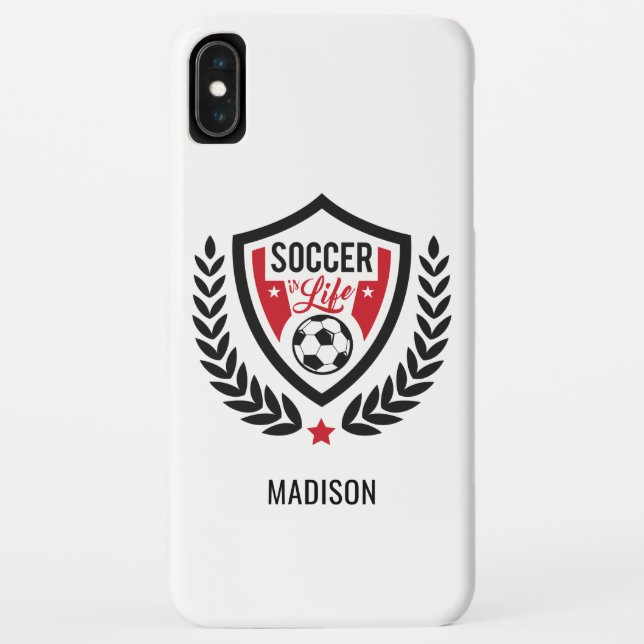 Custom name & color Soccer Logo phone cases (Back)