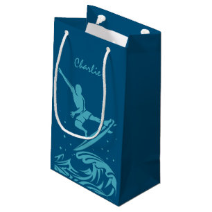 Custom name & color Surfer gift bag