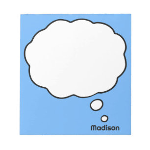 Custom Name & Color Thought Bubble Notepad
