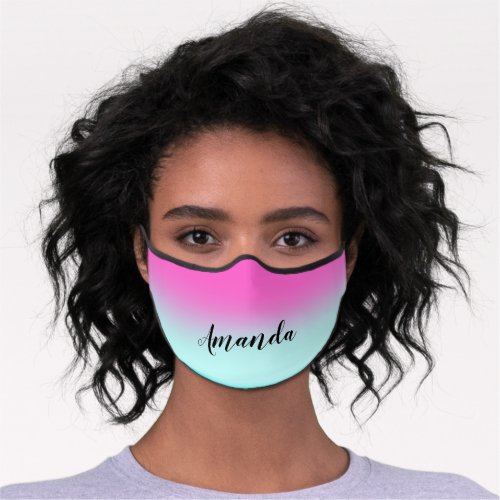 Custom Name Color To Heal Therapy Pastels Premium Face Mask