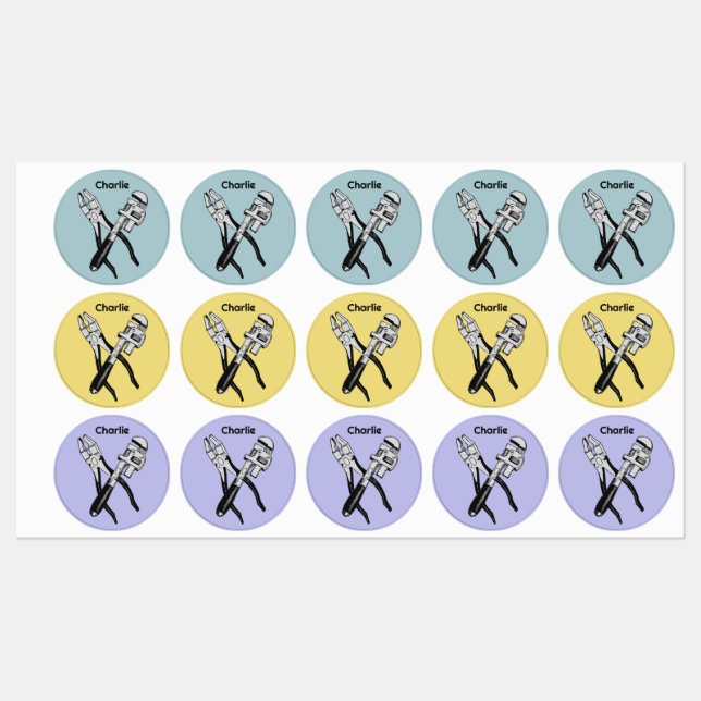 Custom name & color TOOLS Labels (Sheet)