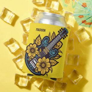 Custom Name & Color Ukulele Can Cooler