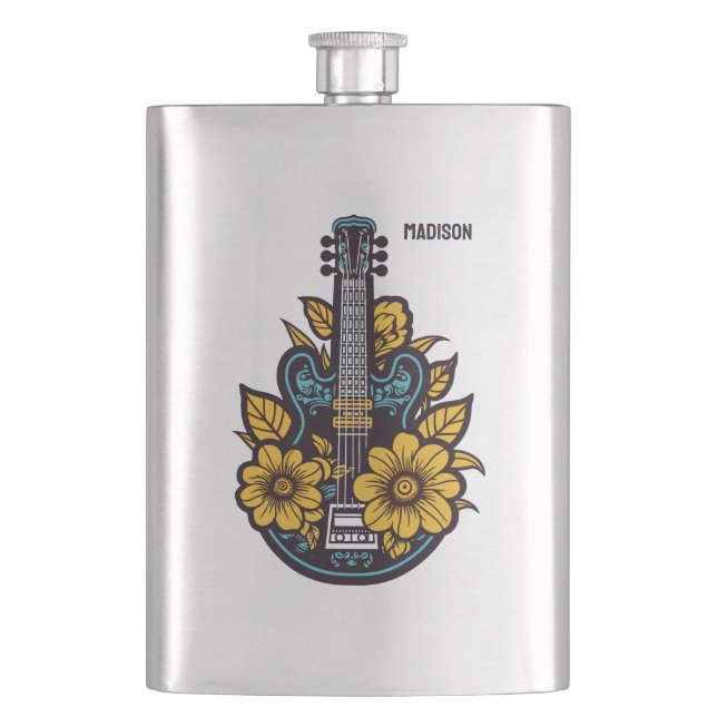 Custom Name & Color Ukulele Flask (Front)