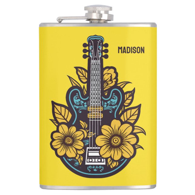 Custom Name & Color Ukulele Flask (Front)