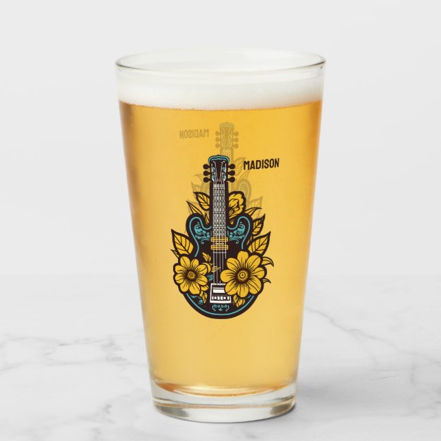 Custom Name & Color Ukulele Glass (Back Filled)