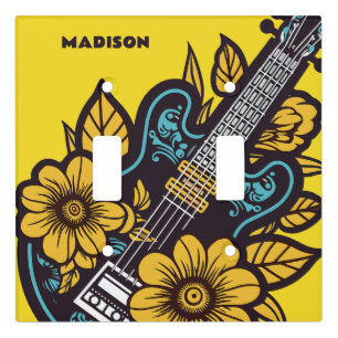 Custom Name & Color Ukulele Light Switch Cover