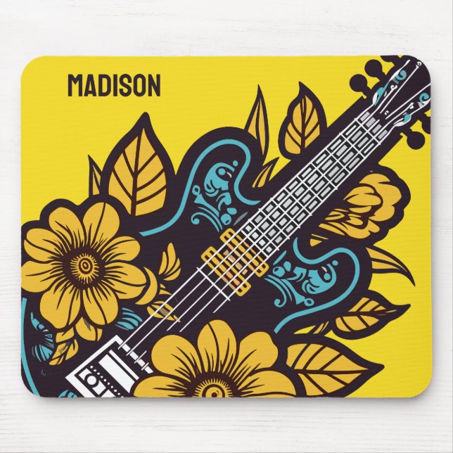 Custom Name & Color Ukulele Mouse Pad (Front)
