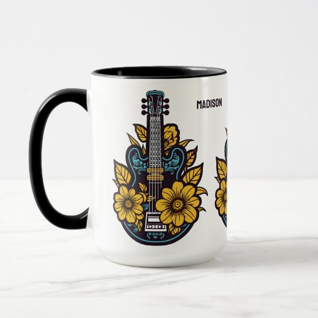Custom Name & Color Ukulele Mug (Left)