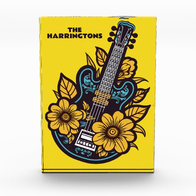 Custom Name & Color Ukulele Photo Block (Front)