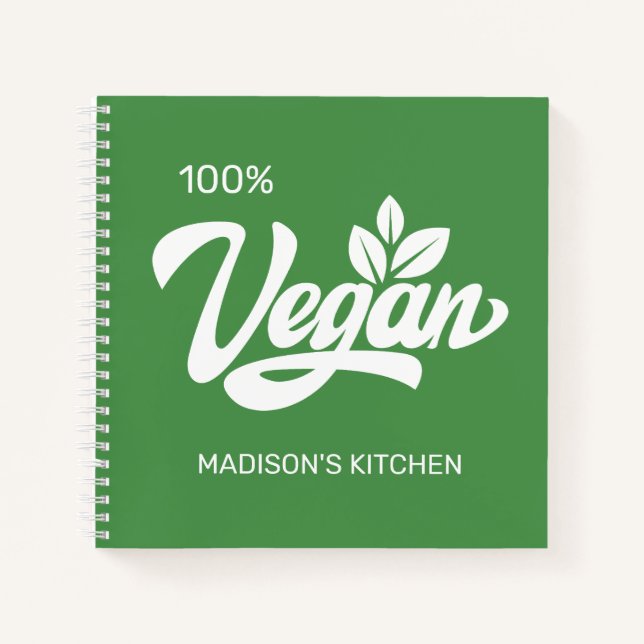Custom Name & Color Vegan Notebook (Front)