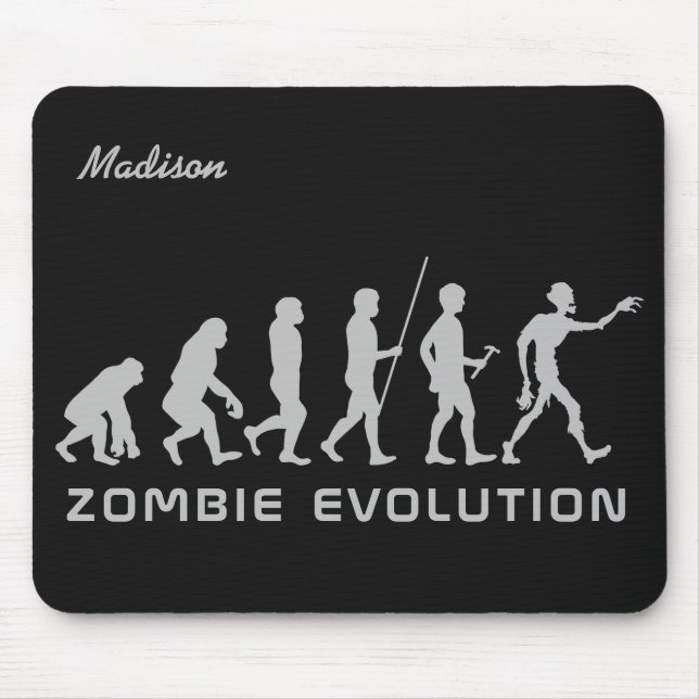 Custom name & color Zombie Evolution mousepad (Front)