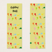 Custom name colorful balloons bookmark (Front & Back)