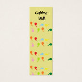Custom name colorful balloons bookmark (Front)