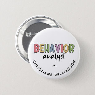 Custom Name Colorful Behavior Analyst Button